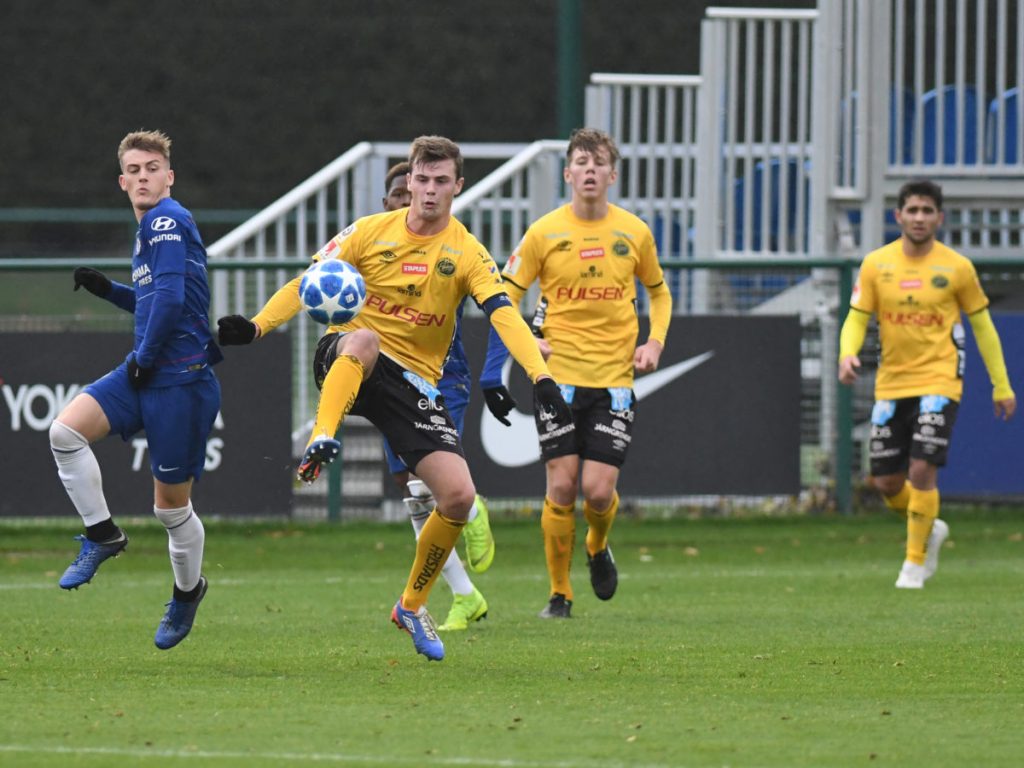 COBHAM, ENGLAND - NOVEMBER 28: of Chelsea during the Chelsea v Elfsborg UEFA Champions Youth League Second Leg match on November 28, 2018 in Cobham, England. (Photo by Clive Howes/Chelsea FC via Getty Images)