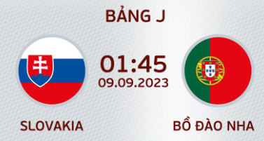 Nhận định Slovakia vs Bồ Đào Nha, 01h45 ngày 09/09/2023