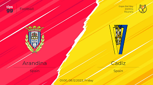 Tip kèo bóng đá trận Arandina vs Cadiz, 01h00 ngày 08/12/2023