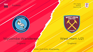 Tip kèo bóng đá trận Wycombe vs West Ham U21, 02h00 ngày 10/01/2024