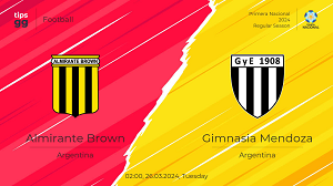 Tip kèo bóng đá trận Almirante Brown vs Gimnasia Mendoza, 02h00 ngày 26/03/2024