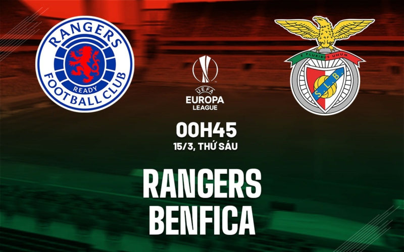 Soi kèo nhà cái Rangers vs Benfica – Europa League – 15/03/2024