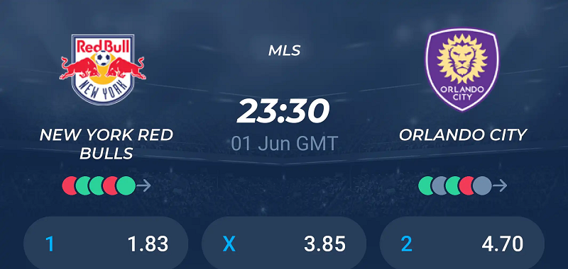 Tip kèo bóng đá trận New York Red Bulls vs Orlando City uk88