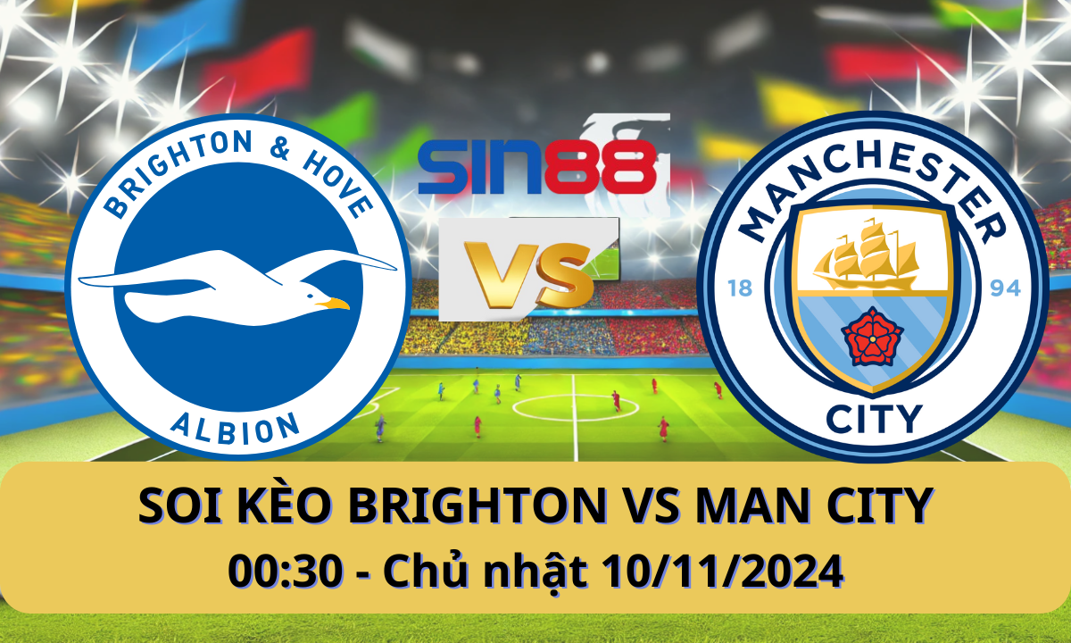 Nhận định bóng đá Brighton - Manchester City 00h30 ngày 10/11/2024 - Ngoại hạng Anh (Kate)