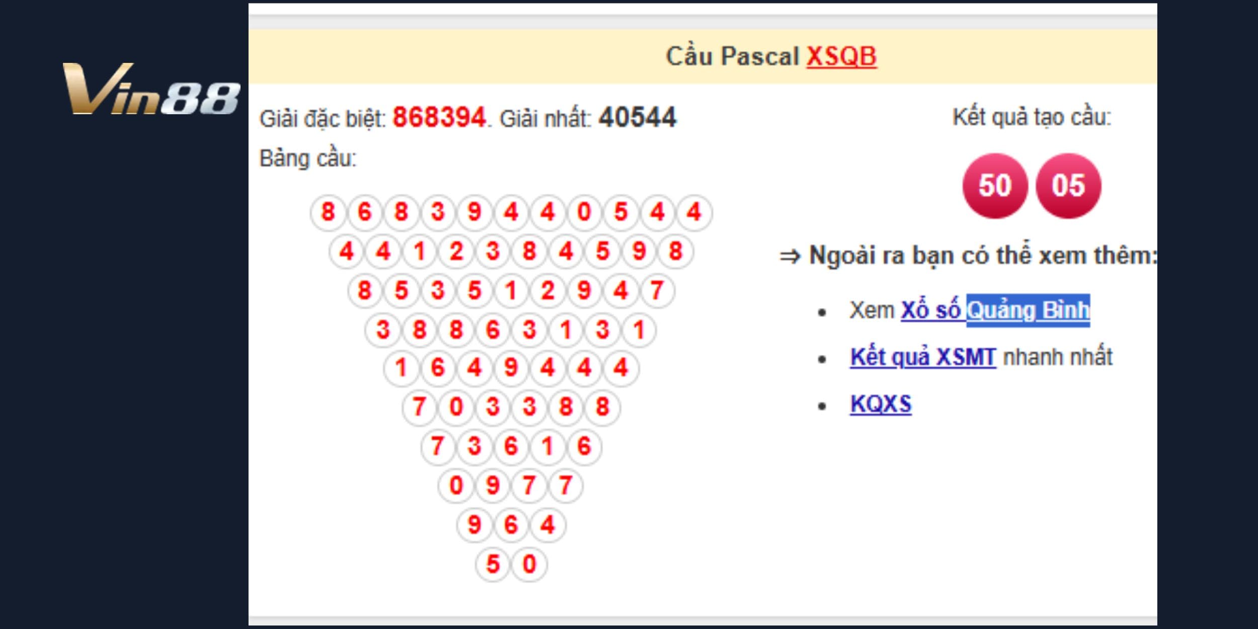 Dự đoán kết quả xổ số miền Trung ngày 13/02/2025 dựa trên Cầu Pascal Quảng Bình