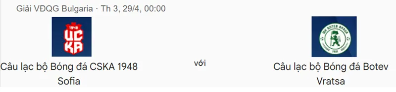 Nhận định trận đấu CSKA 1948 Sofia vs Botev Vratsa uk88