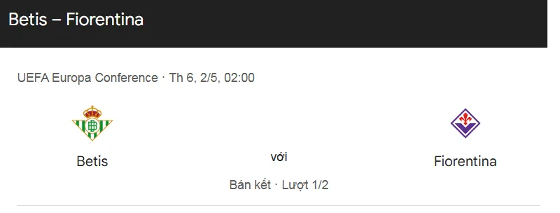 Nhận định trận đấu Real Betis vs Fiorentina uk88