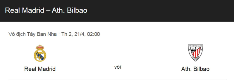 Nhận định trận đấu Real Madrid vs Athletic Bilbao uk88