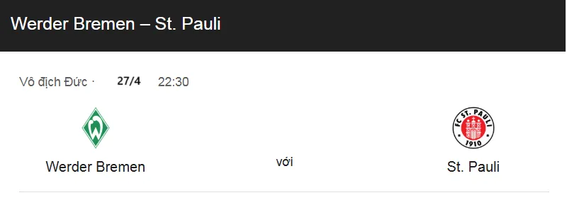 Nhận định trận đấu Werder Bremen vs St Pauli uk88