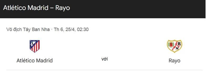Tip kèo bóng đá trận Atletico Madrid vs Rayo Vallecano uk88