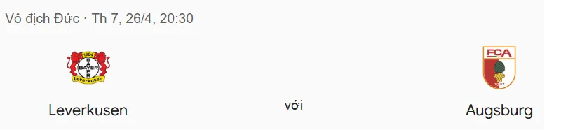 Tip kèo bóng đá trận Bayer Leverkusen vs Augsburg uk88