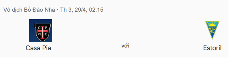 Tip kèo bóng đá trận Casa Pia vs Estoril Praia uk88