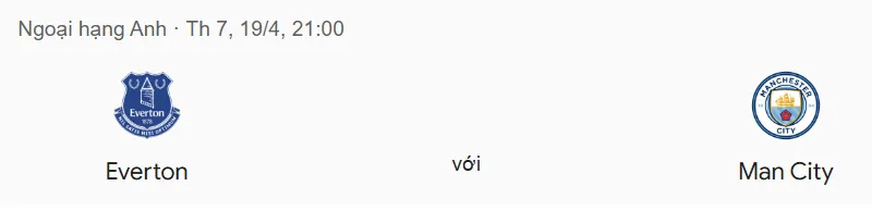 Tip kèo bóng đá trận Everton vs Manchester City uk88