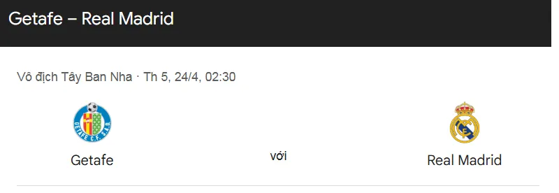 Tip kèo bóng đá trận Getafe vs Real Madrid uk88
