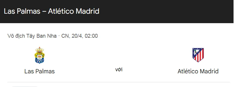 Tip kèo bóng đá trận Las Palmas vs Atletico Madrid uk88