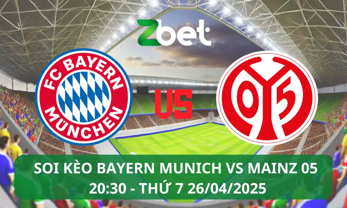 Nhận định soi kèo Bayern Munich vs Mainz 05, 20h30 26/04/2025 – Bundesliga