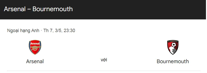 Nhận định trận đấu Arsenal vs Bournemouth uk88