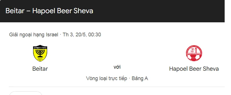 Nhận định trận đấu Beitar Jerusalem vs Hapoel Beer Sheva uk88