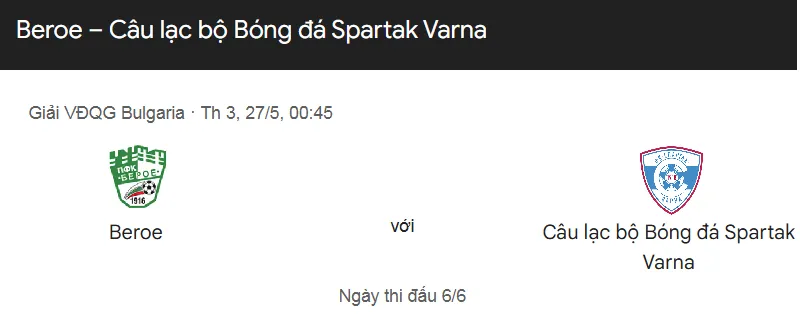 Nhận định trận đấu Beroe vs Spartak Varna uk88