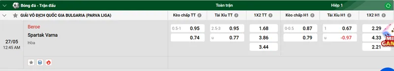 Nhận định trận đấu Beroe vs Spartak Varna uk88