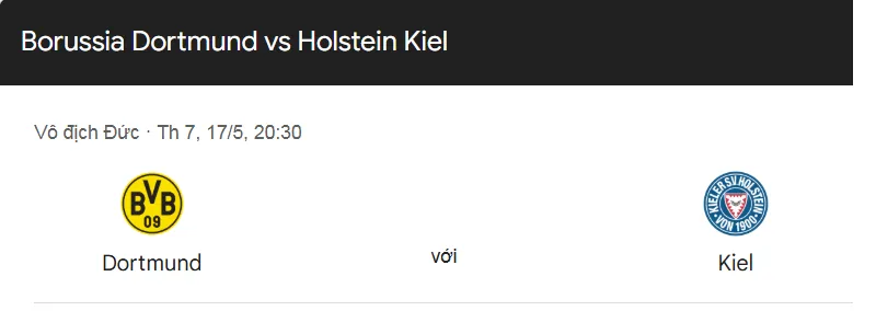 Nhận định trận đấu Borussia Dortmund vs Holstein Kiel uk88