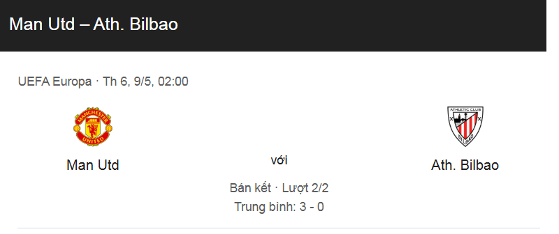 Nhận định trận đấu Manchester United vs Athletic Bilbao uk88