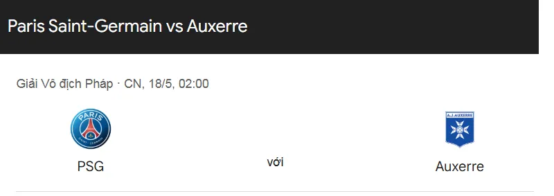 Nhận định trận đấu Paris Saint Germain vs Auxerre uk88