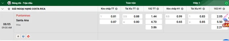 Nhận định trận đấu Puntarenas vs Santa Ana uk88