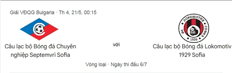 Nhận định trận đấu Septemvri Sofia vs Lokomotiv Sofia uk88