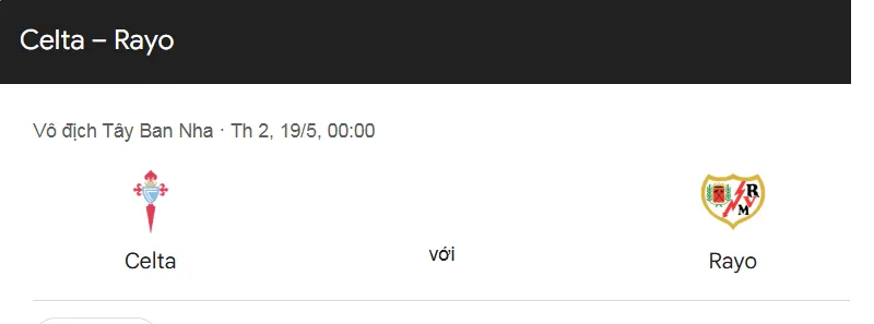 Tip kèo bóng đá trận Celta Vigo vs Rayo Vallecano uk88