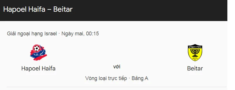 Tip kèo bóng đá trận Hapoel Haifa vs Beitar Jerusalem uk88