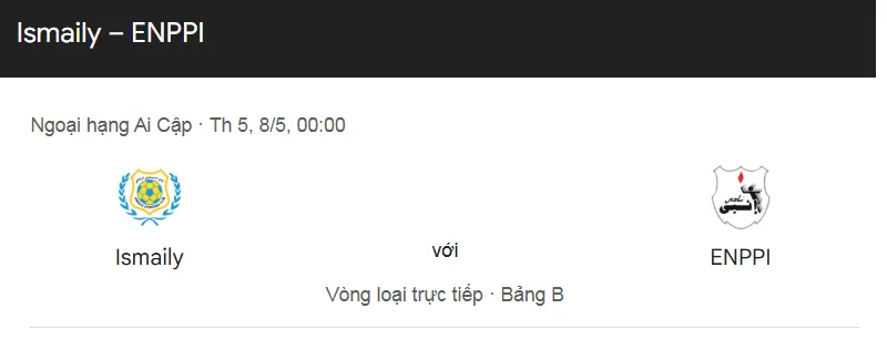 Tip kèo bóng đá trận Ismaily SC vs Enppi uk88