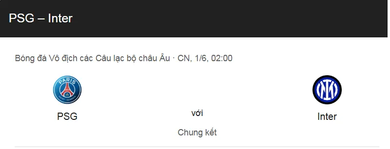 Tip kèo bóng đá trận Paris Saint Germain vs Inter Milan uk88