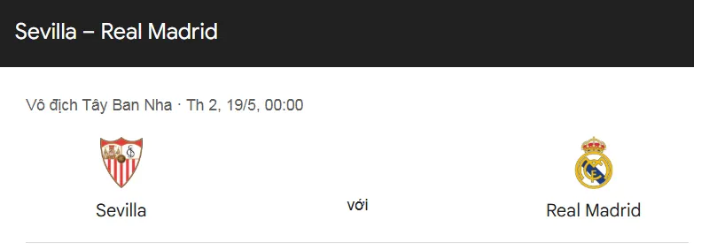 Tip kèo bóng đá trận Sevilla vs Real Madrid uk88