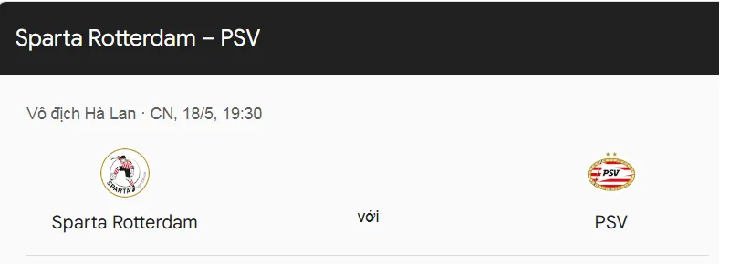 Tip kèo bóng đá trận Spartak Rotterdam vs PSV Eindhoven uk88