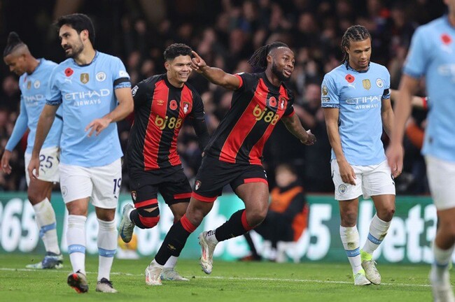 Màn đụng độ Man City vs Bournemouth