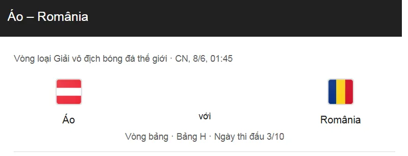 Nhận định trận đấu Austria vs Romania uk88