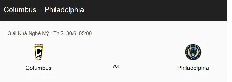 Nhận định trận đấu Columbus Crew vs Philadelphia Union uk88