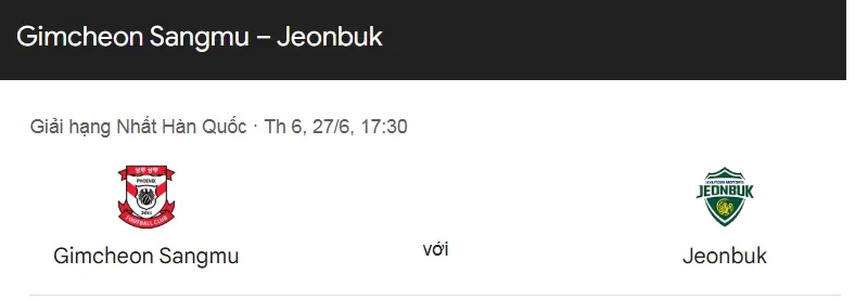 Nhận định trận đấu Gimcheon Sangmu vs Jeonbuk uk88