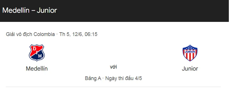 Nhận định trận đấu Independiente Medellin vs Junior Barranquilla uk88