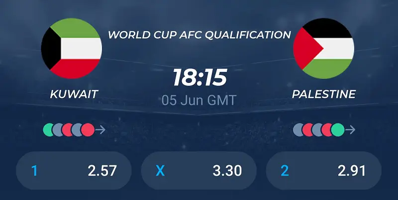 Nhận định trận đấu Kuwait vs Palestin uk88