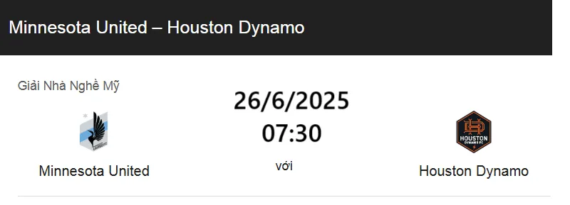 Nhận định trận đấu Minnesota United vs Houston Dynamo uk88