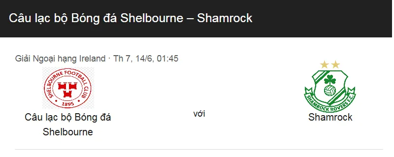 Nhận định trận đấu Shelbourne vs Shamrock Rovers uk88