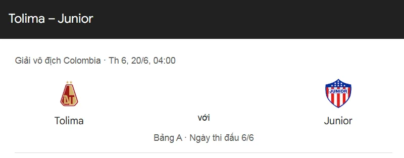 Nhận định trận đấu Tolima vs Junior Barranquilla uk88