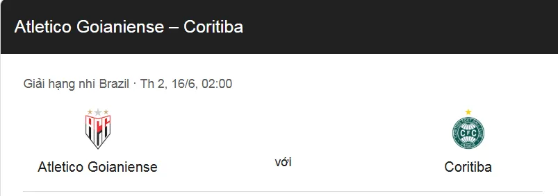 Tip kèo bóng đá trận Atletico Goianiense vs Coritiba uk88