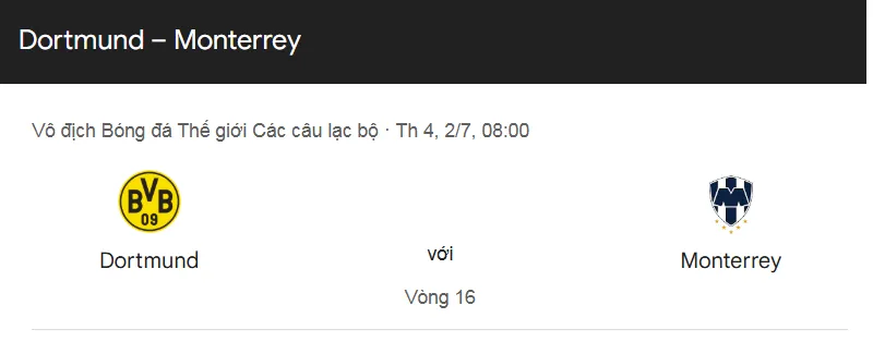 Tip kèo bóng đá trận Borussia Dortmund vs Monterrey uk88