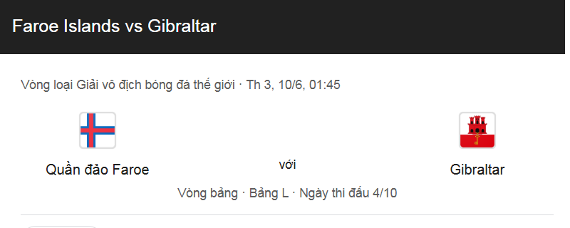 Tip kèo bóng đá trận Faroe Islands vs Gibraltar uk88