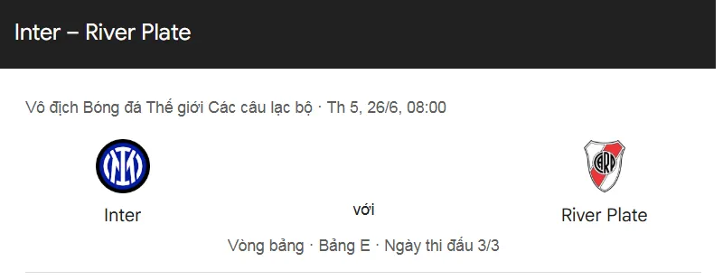 Tip kèo bóng đá trận Inter Milan vs CA River Plate uk88