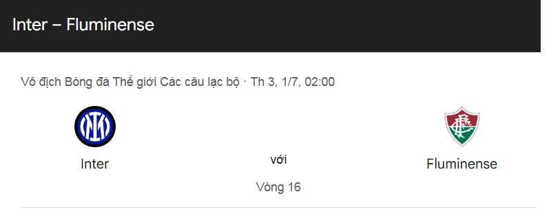 Tip kèo bóng đá trận Inter Milan vs Fluminense RJ uk88