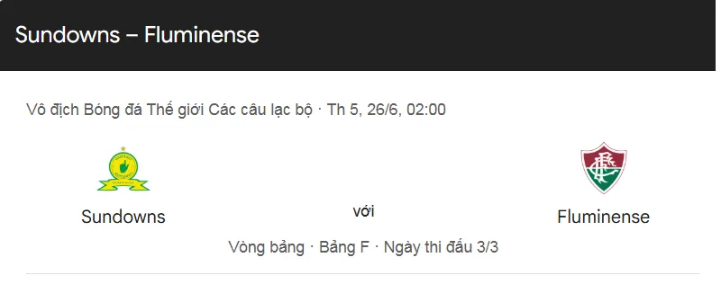 Tip kèo bóng đá trận Mamelodi Sundowns vs Fluminense RJ uk88